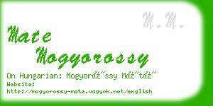 mate mogyorossy business card